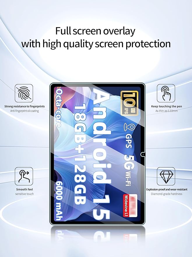 Protector de Pantalla para Aobante K50 Tablet 10 Pulgadas, 9H, 2 Unidades miniatura 2