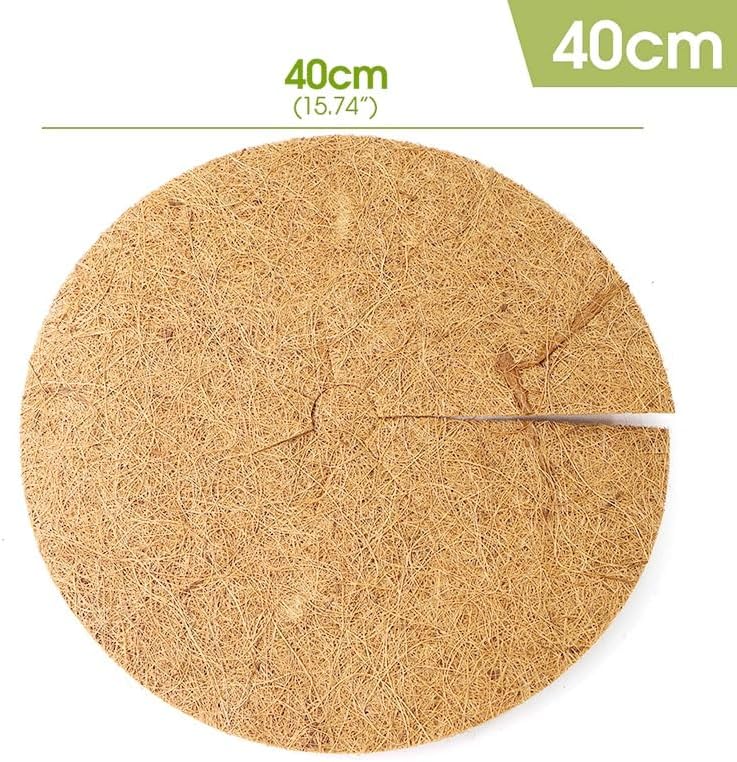 Flower Pot Disc Mat Coconut Fiber Mulch Ring Tree Mat, for Garden Plant Protective Covering Parts(40cm)