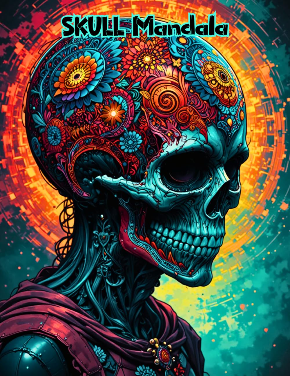 Floral Skull Mandala Coloring Book: Beautiful Anatomy and Geometric Patterns for Adult Relaxation