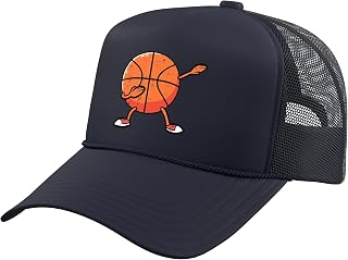 Dabbing Basketball Cute Baller Boys Kids Toddler Youth Men Trucker Hat with Adjustable Mesh Back