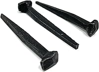 Vista 4 de Metal Magery Clavos de cabeza forjada de 2 "uñas decorativas de cabeza de rosa antigua. Cantidad: 25