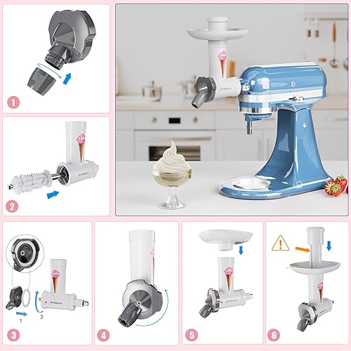 Miniatura 9 de Accesorio para hacer helados naturales para batidora de pie de ayuda de cocina, máquina de postres congelados, máquina de sorbete de frutas, máquina