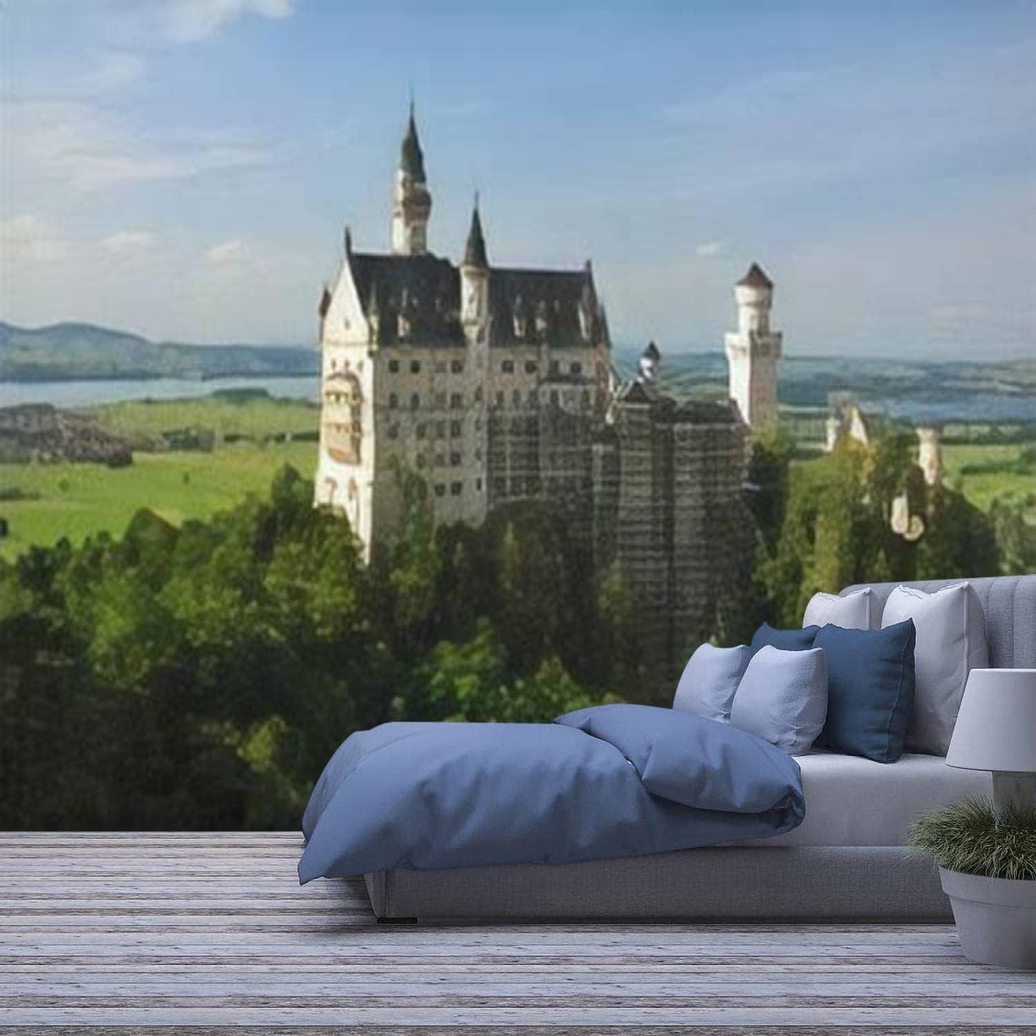 Papier peint autocollant 3D château pour rénover un mur abîmé facilement