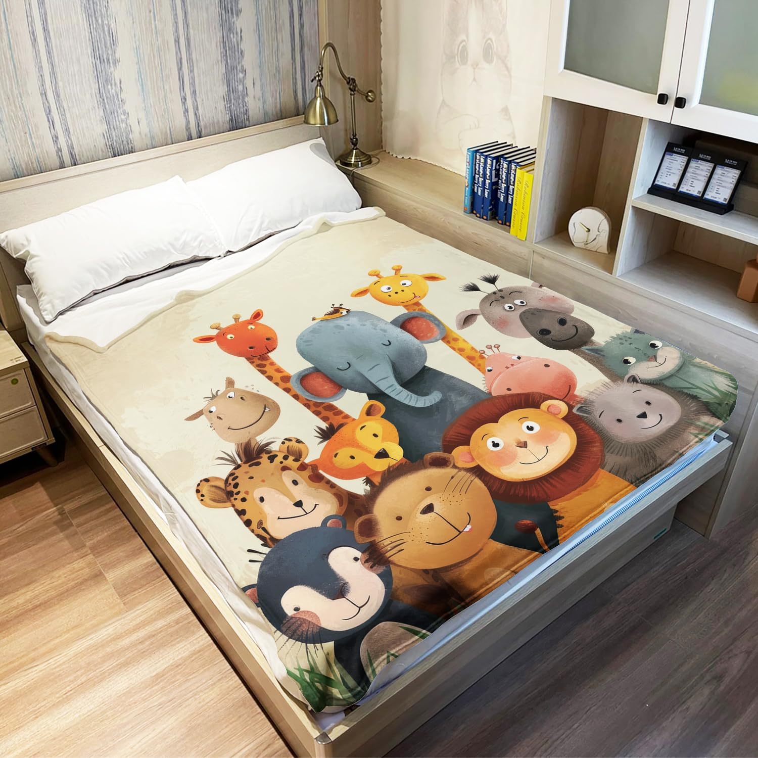 YISUMEI Kuscheldecke Fleece Decke 135 x 200 cm Baby Tiere