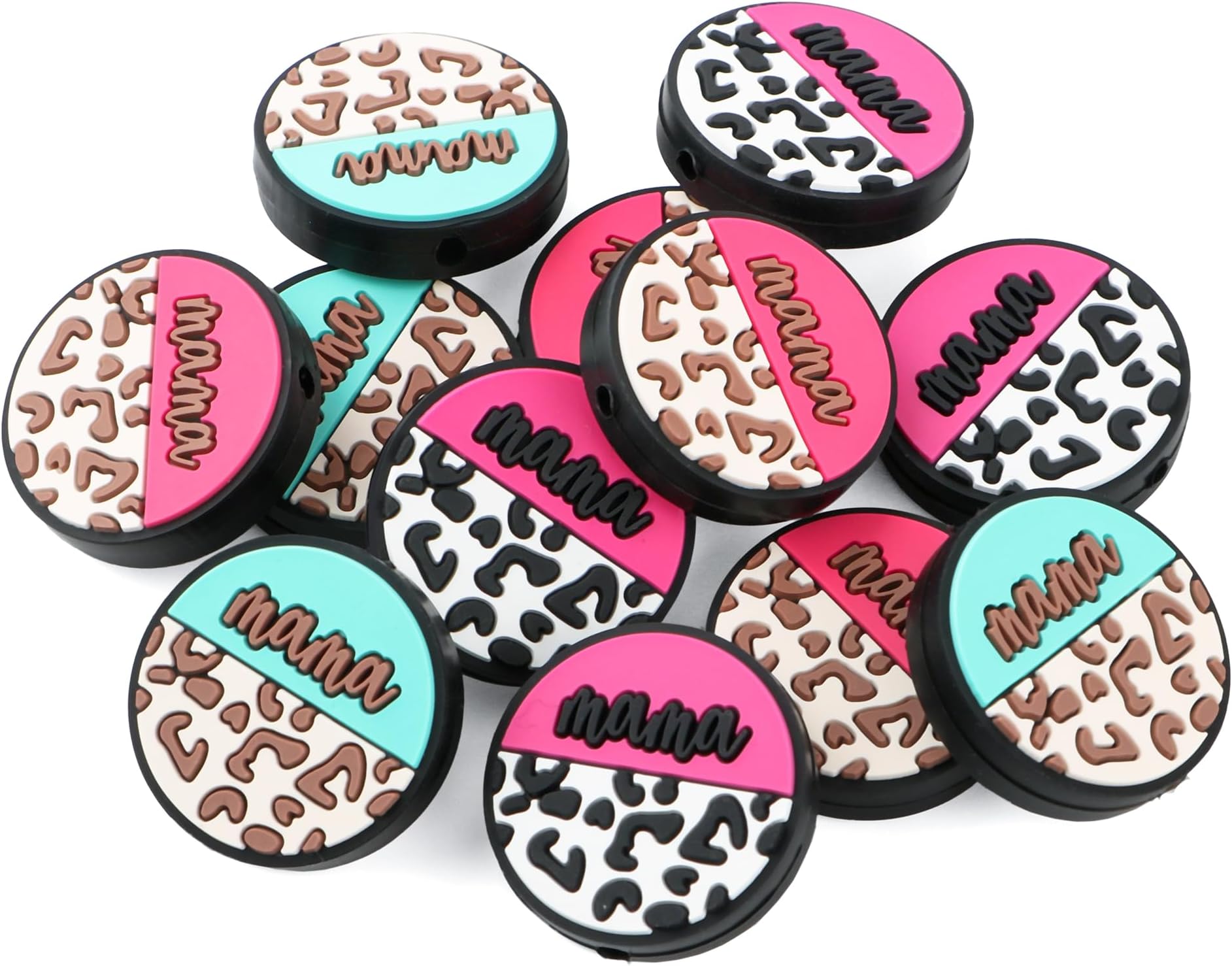 Paw Print Beads, Focal Beads For Keychains, DIY Craft Beads Heart Paw ...