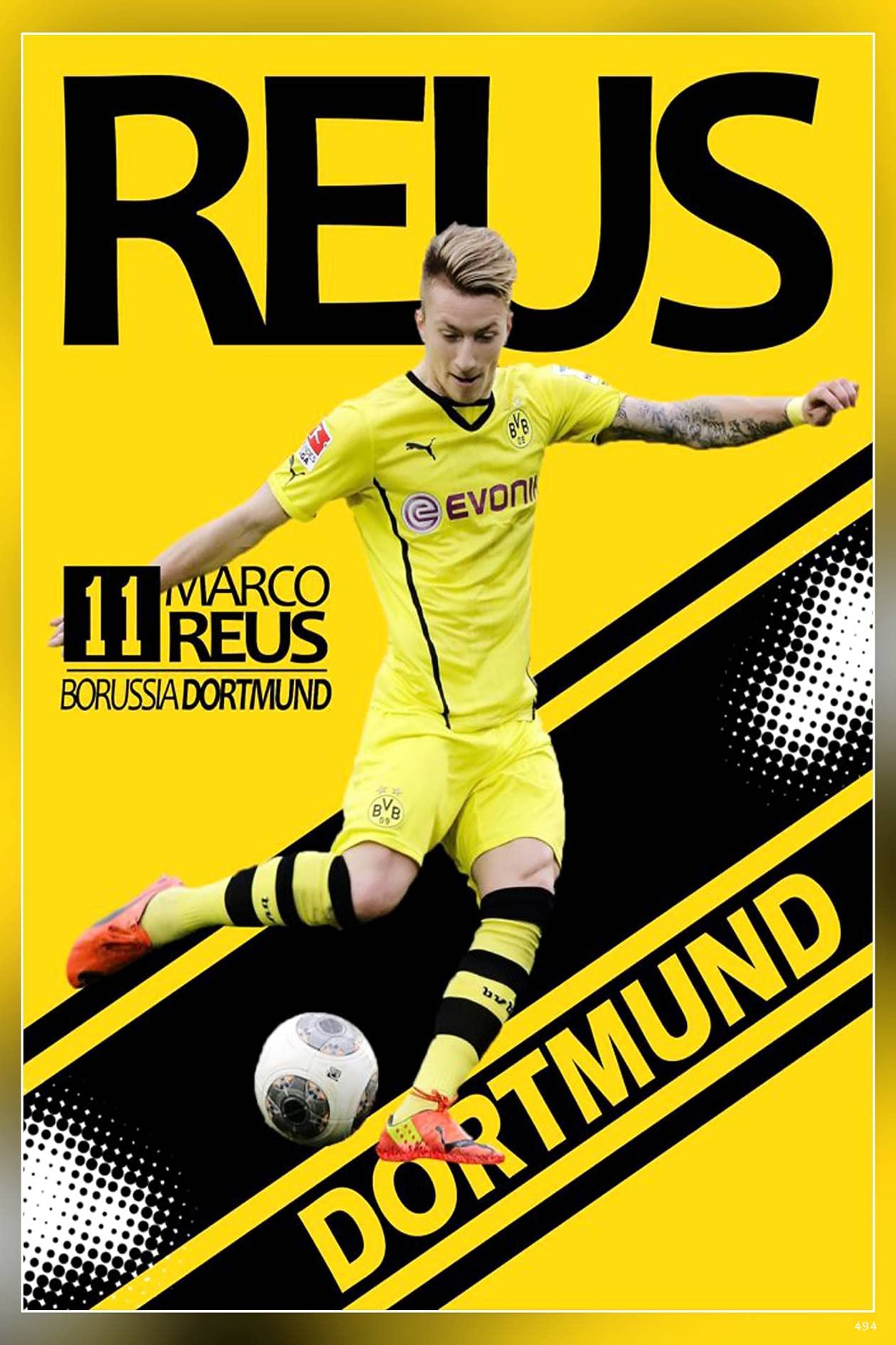 POSTERNEST Marco Reus Poster Matte Finish Paper Print 12 x18 Inch (Multicolor) -494