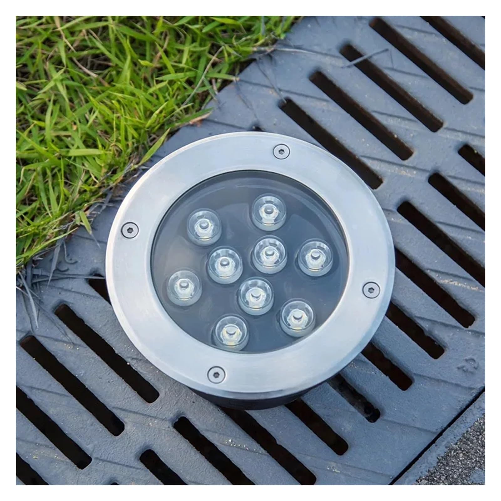 Światła Zewnętrzne Słupek Ogrodowy 36W LED Zewnętrzna, Parterowa Podłoga Ogrodowa Podziemna Lampa Wkopana Punktowe Światło Krajobrazu(Cold White)