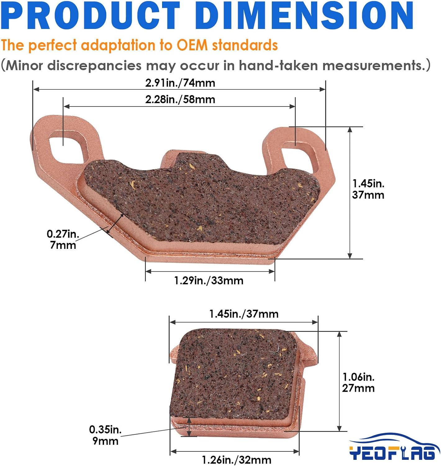 Rear Disc Brake Pads Replacement for SSR 125cc 110cc 90cc 70cc Apollo DB27 110cc Kayo TS90 TSD-F110 Stomp Juicebox FXJ110 Thumpstar Demon Stomp BSE Lifan YX Pit Dirt Bikes Parts