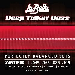 La Bella 760FS-TB Flat Wound Bass Strings Set 45/105