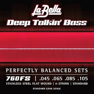 La Bella 760FS Deep Talkin' Stainless Steel Flat Wound - Standard Long Scale Bass Guitar String 45-105