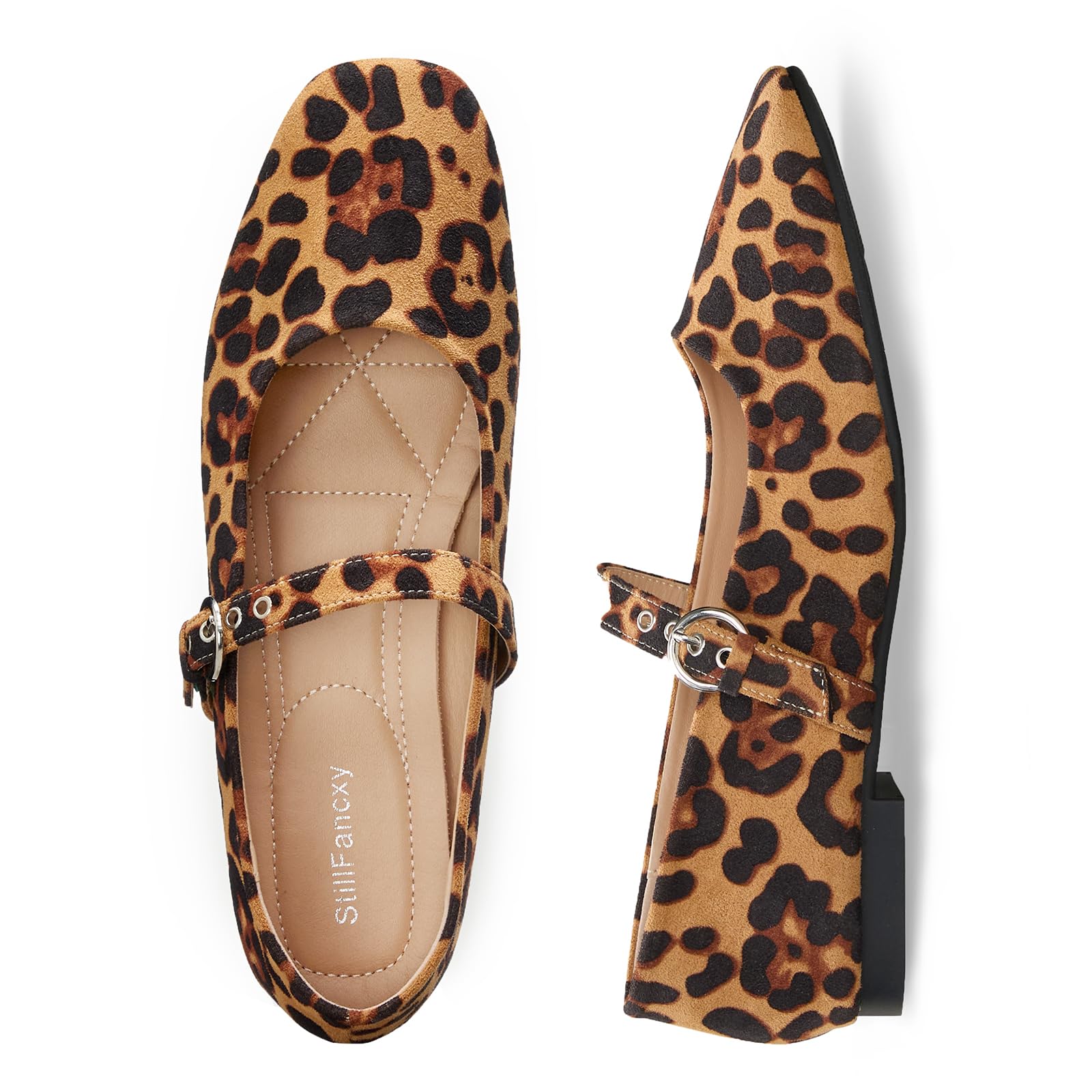 Leopard Flats for Women Mesh Ballet Flats