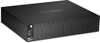 TRENDnet 16-Bay Fiber Converter Chassis System, Hot Swappable, Housing for up to 16 TFC Series Media Converters, Fast Ethernet RJ45, RS-232, SNMP Management Module, Lifetime Protection, TFC-1600