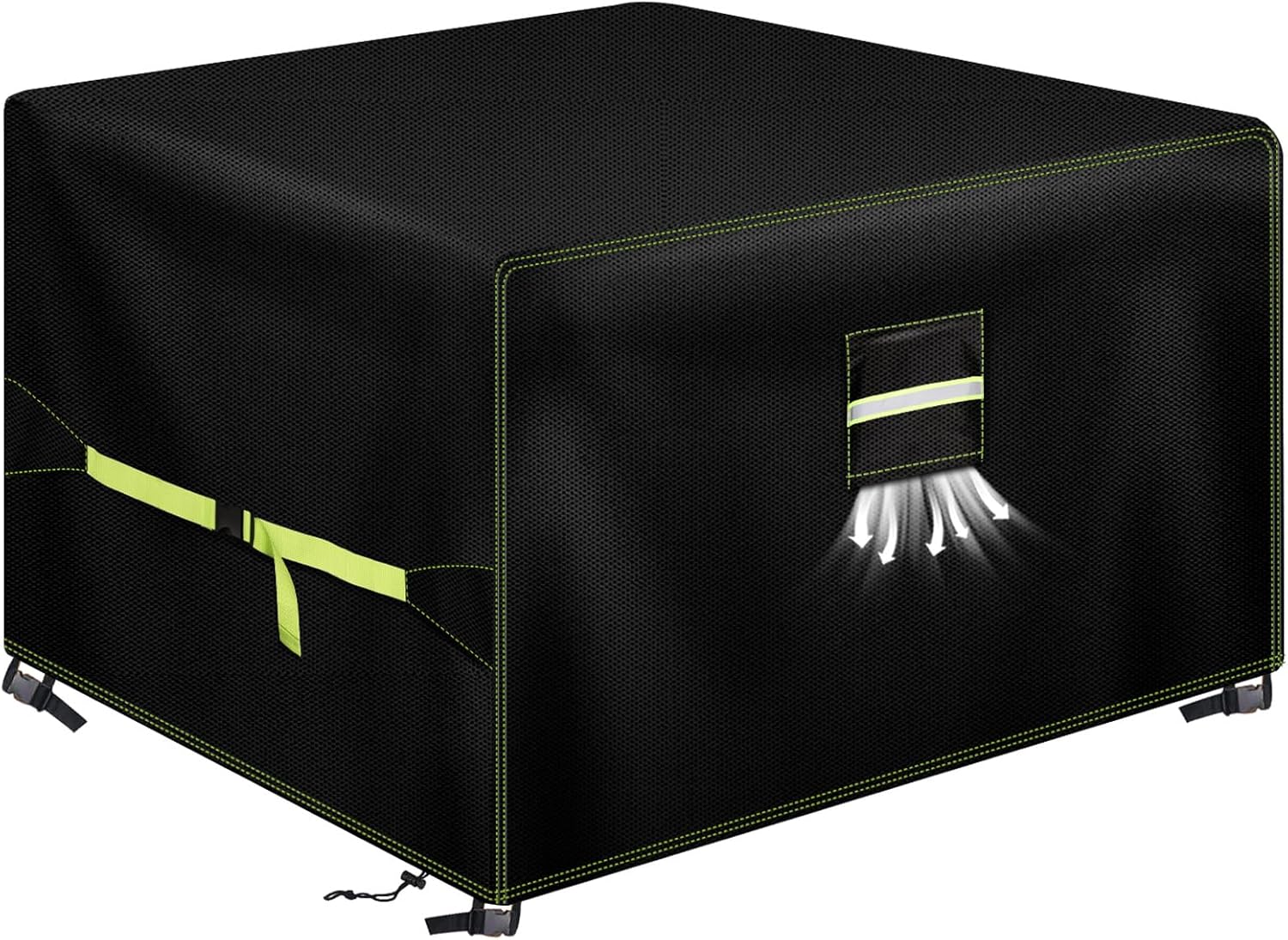 Patio Furniture Covers, Heavy-Duty 600D Oxford Waterproof Outdoor Couch Cover, Patio Table Cover with Air Vent, Windproof Buckles, Fits 48" L48" W28" H