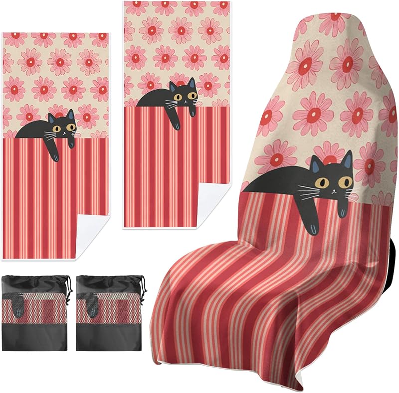 Capa para Banco de Carro em Microfibra Meetravel Bloom Cat para Cães, 2 Unidades