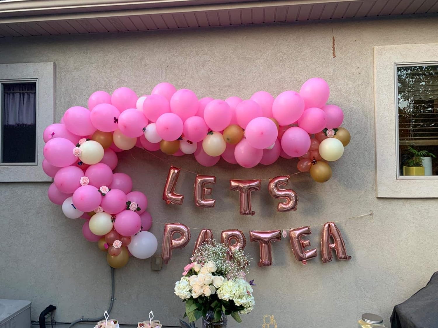 LaVenty LET'S PAR TEA Balloons Tea Party Birthday Banner Decorations Lets Par-Tea Party Decor Par Tea Baby Shower Par Tea First Birthday Decoration Flower Garland (Floral Banner) - Image 9