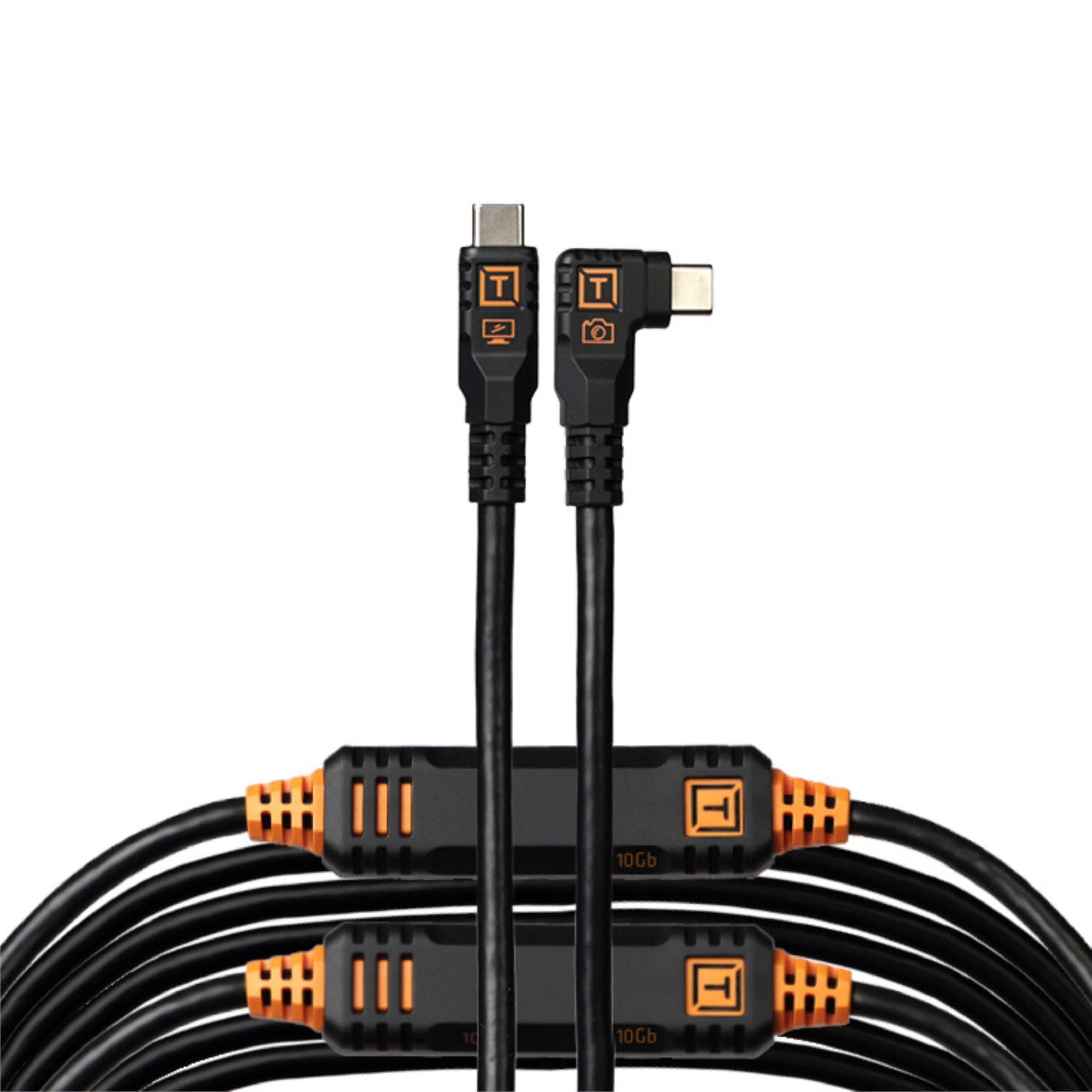 TetherPro Optima 10Gbps Gen 2 USB-C, 31' (9,4m), dritto a destra, nero antiriflesso