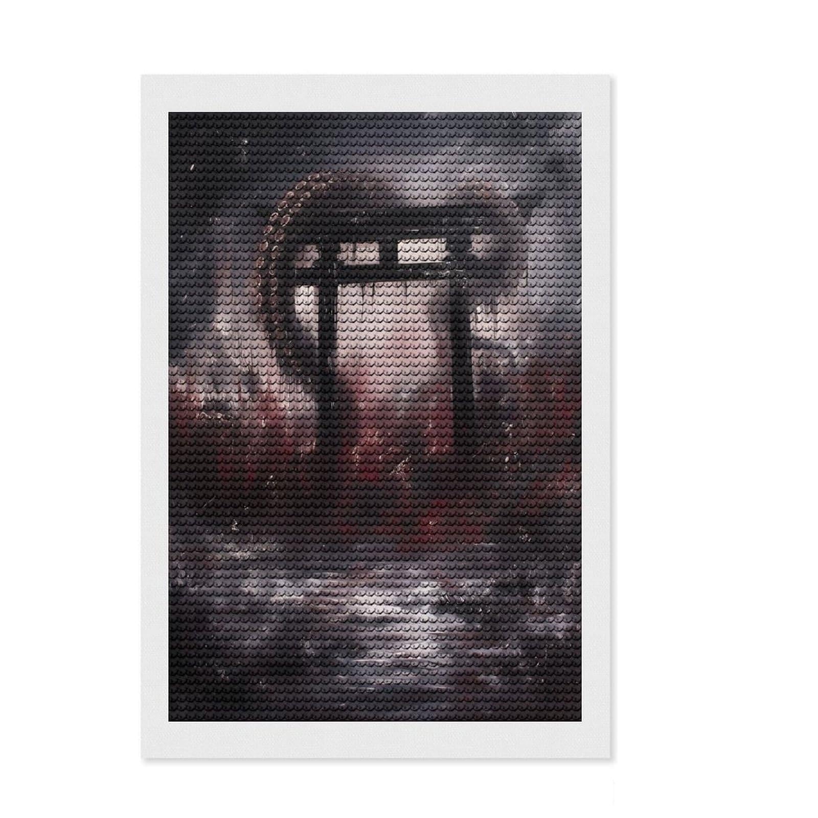 Junmoney Tentacle Torii Gate Diamond Painting Set 8"x12", Mindful Craft Activity, Sparkling Round Gems, Living Room Decor, Birthday Gift