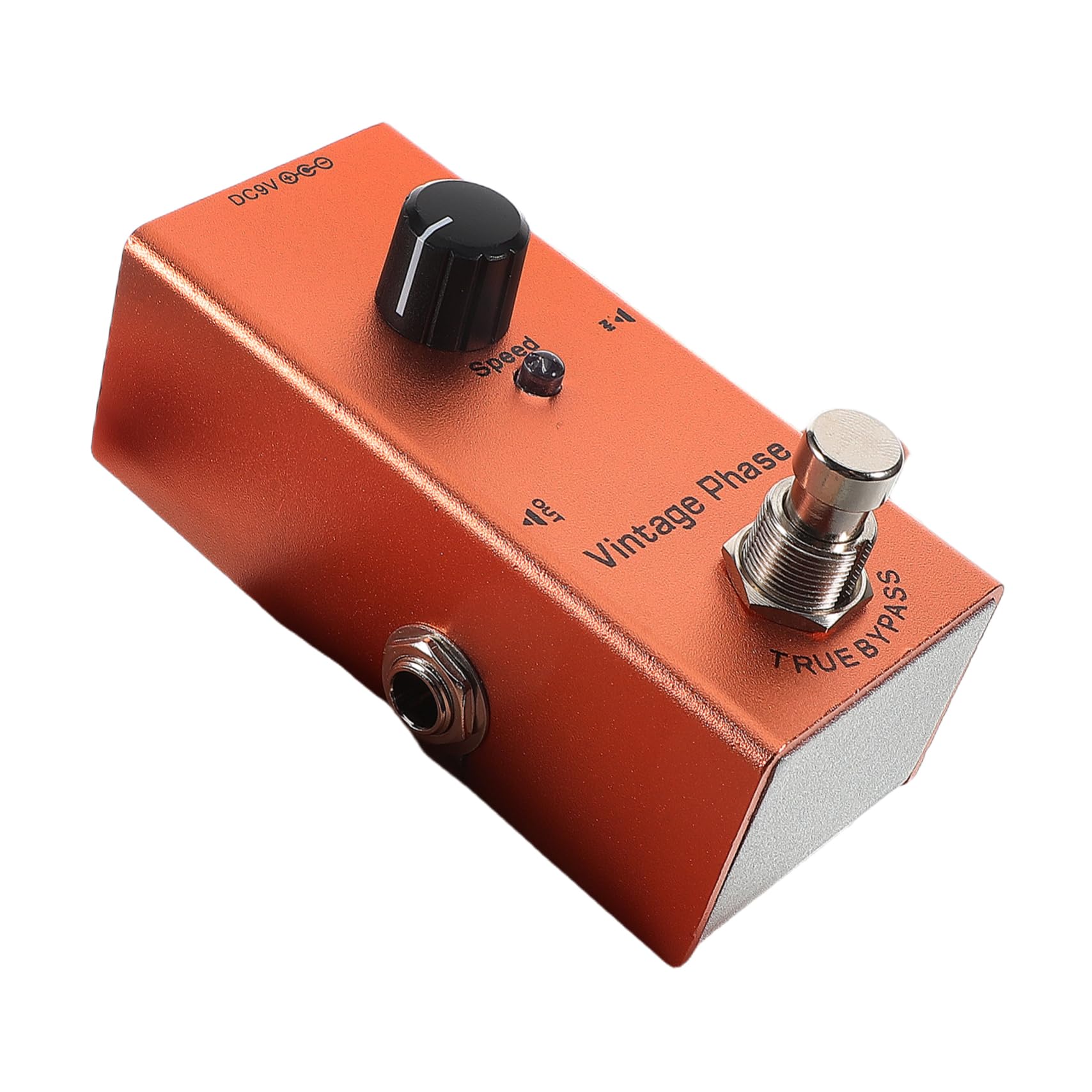 Pedale Effetto per Chitarra Elettrica Mini Retro Fase | True Bypass, Luci Indicatore Chiare, Metallo Arancia, per Recording e Suonare Chitarra Elettrica