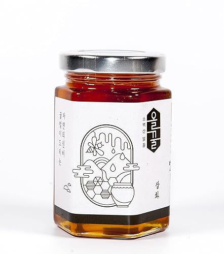 Coreano 100% natural puro acaciacastañamiel de flores silvestres 9.5 oz 17.6oz botella tipo tubular (miel de flores de cerezo, 9.52oz 9.52oz)