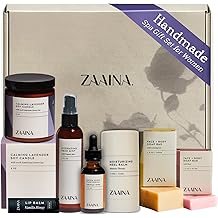 ZAAINA Spa Gift Set for Her - USA Made Luxury Self Care Spa Set, Pampering At Home Bath &amp; Body Relaxing Spa Package, Gift Basket for Wife Friend, Mother's Day Gifts for Mom, Birthday Gifts for Women