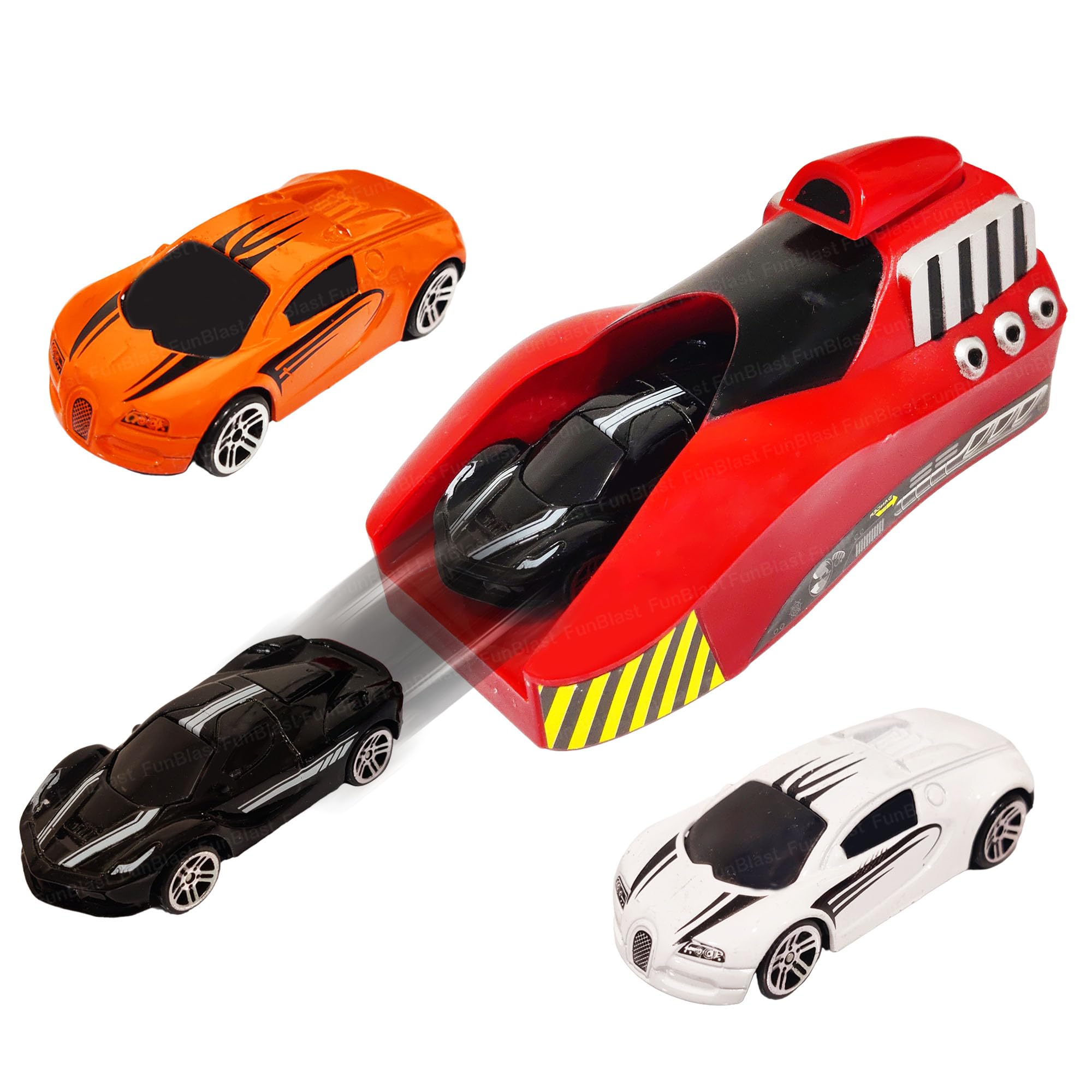 FunBlast Rapid Launcher Cars Play Set Toys - Car Launcher Toy with 3 Pcs Die-Cast Metal Cars with Alloy Wheels, Vehicles Play Set Toys for Kids 3+ Year Old (Multicolor) (B081XC8X5W) Amazon Price History, Amazon Price Tracker