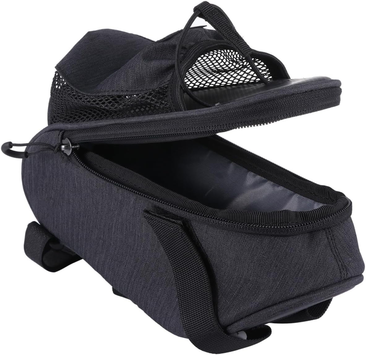 Large Capacity Bike Rear Bag Storage for Outdoor Adventures Reflective Safety Marking for Phone Keys Umbrella and Water Bottle Black