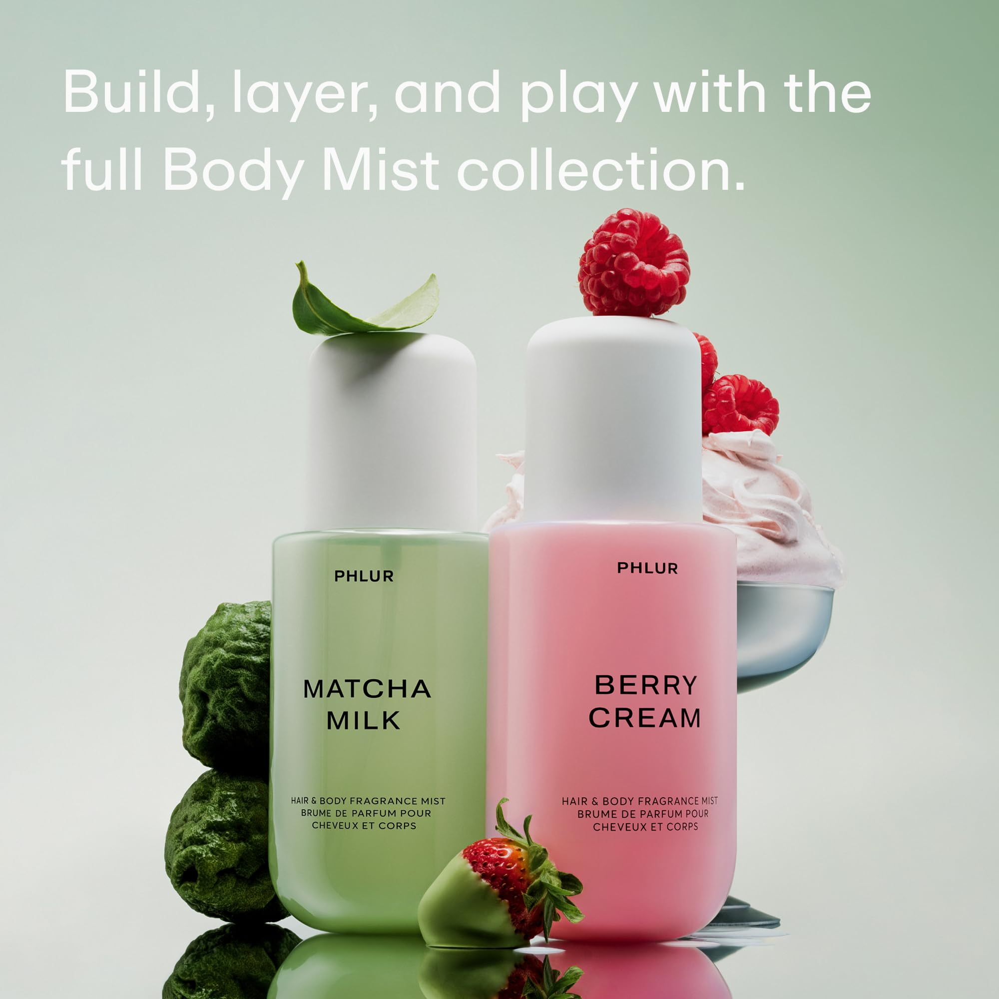 PHLUR Vanilla Skin Body Mist, 8 Fl Oz - Hair and Body Perfume for Women, Vanilla Perfume Body Spray with Pink Pepper, Cashmere Wood & Sandalwood Fragrance: Berry Cream