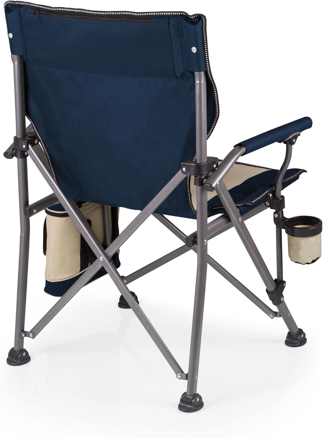 Outlander XL Navy and Beige Folding Camping Chair with Cooler