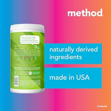 Method Lime & Sea Salt All Purpose Cleaning Wipes, 70 CT