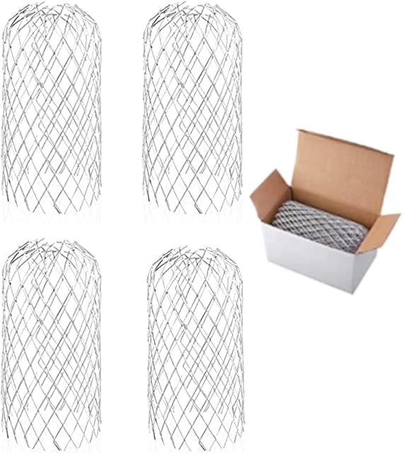 Maotrade 4 Pack Gutter Guards Aluminum Gutter Downpipe Leaf Guard Expandable Filter Strainer Drain Covers Keeps Gutter Downpipes Clear of Blockages from Leaf Debris Moss Mud Muck Balls