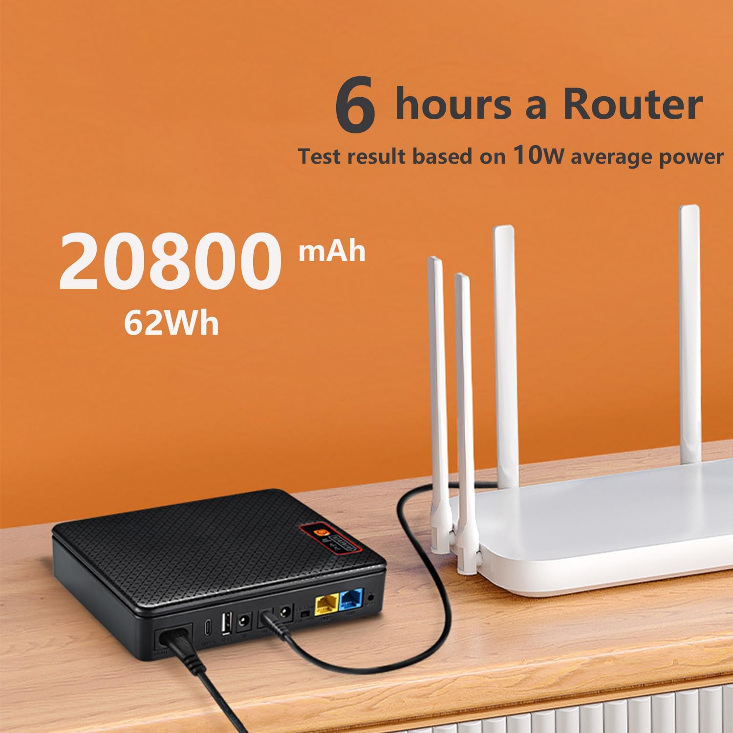 Mini UPS Gruppo di Continuità 20800mAh 12V 1,5A USB 5V 2A USB-C USB-A PoE