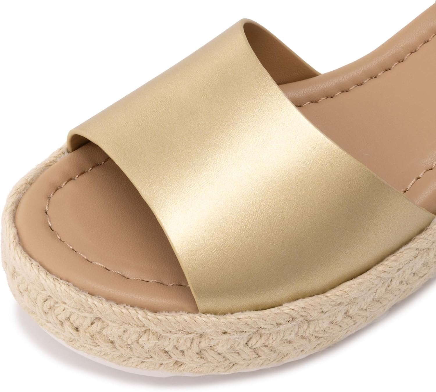 Athlefit Women's Platform Espadrille Wedge Sandals Comfortable Open Toe Buckle Sandals for Summer Casual - Image 4