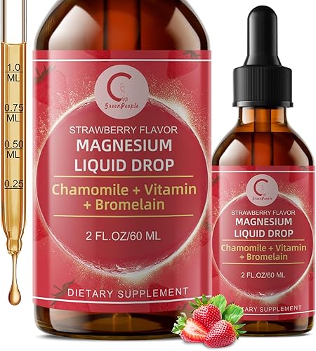 Complejo Triple de Magnesio Gotas Líquidas - Gotas Líquidas de Glicinato de Magnesio, Taurato y Citrato con L-teanina, Vitamina B6 para Sueño,