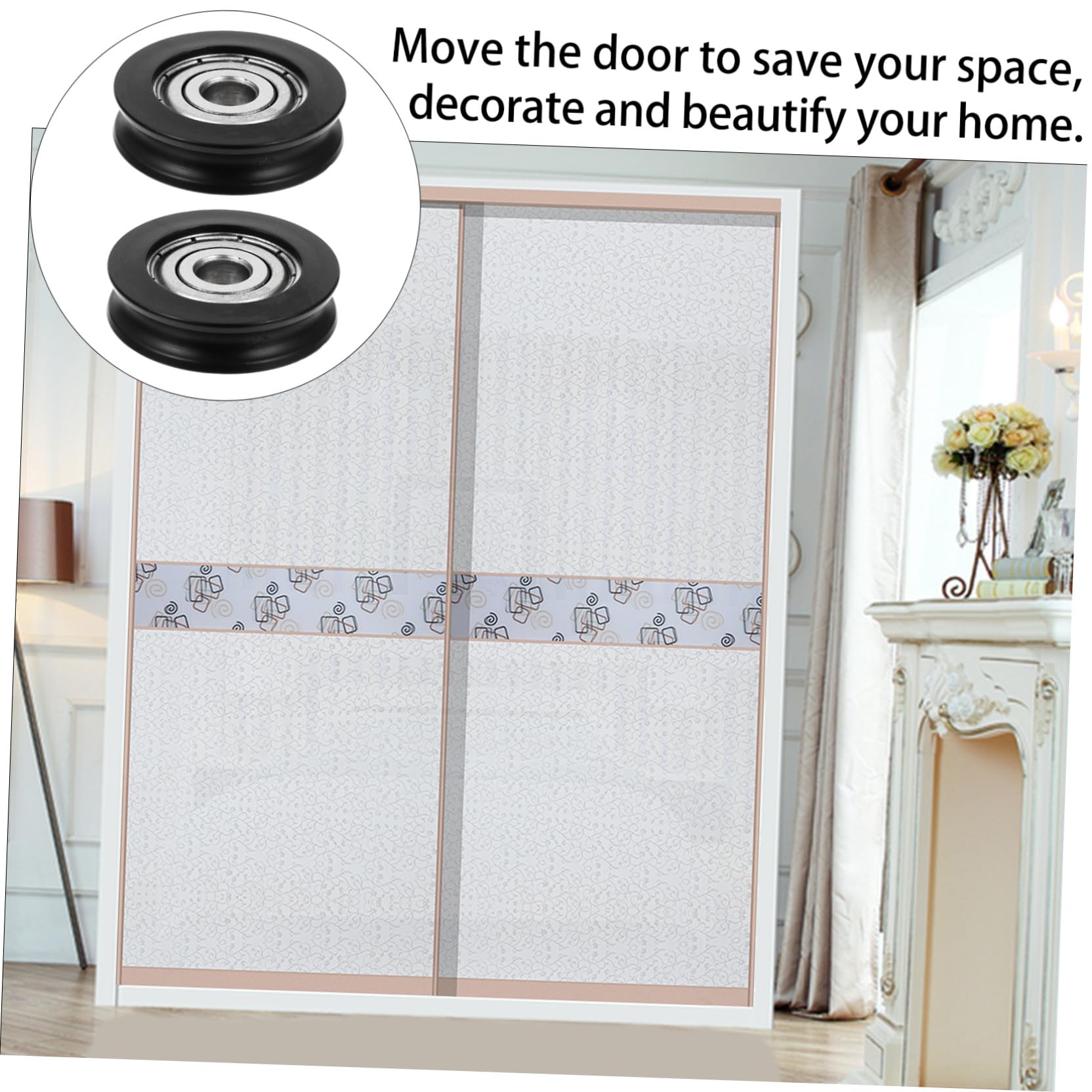 CRILSTYLEO 10pièces Poulies Nylon Pour Roue De Porte Coulissante Et Armoire Accessoires De Quincaillerie Pour Porte Grange Et Fenêtre