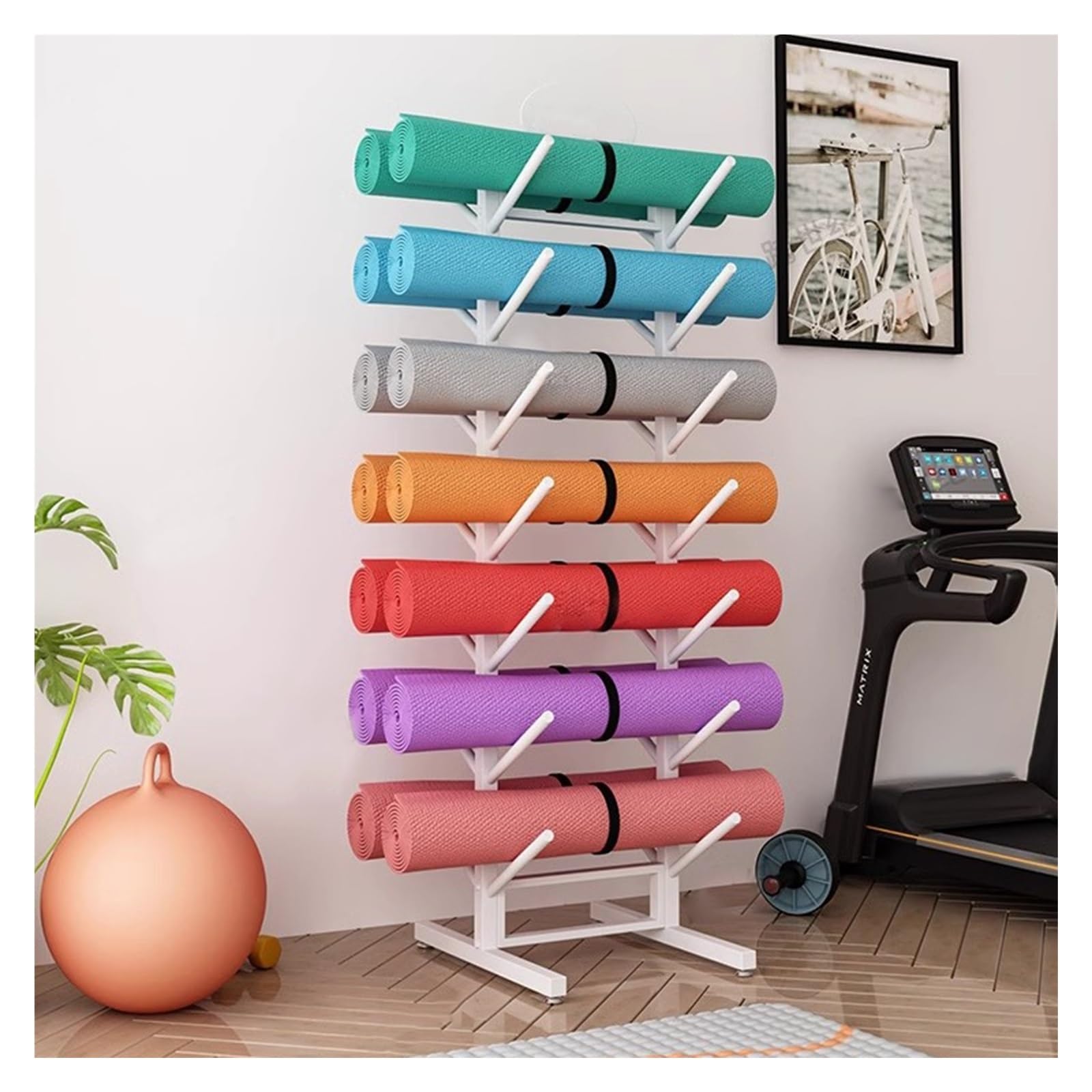 Support tapis de yoga autonome pour ranger vos tapis d'exercice