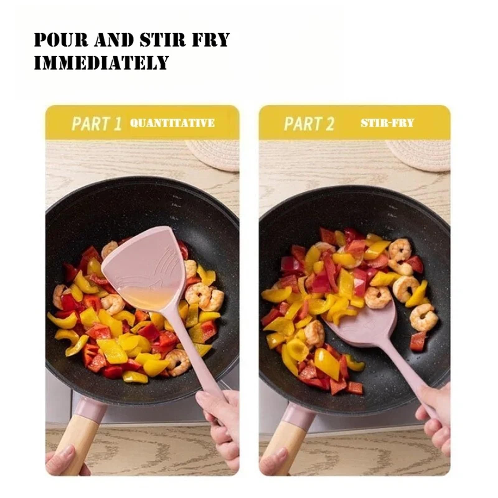 Set di utensili da cucina in silicone Spatola in silicone 3 pezzi/set speciale for padelle antiaderenti cucchiaio da cucina for uso alimentare padella for domestico(3pcs set)