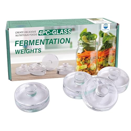 Eleganttime 4 Pack Easy Grip Handle Glass Fermentation Weights