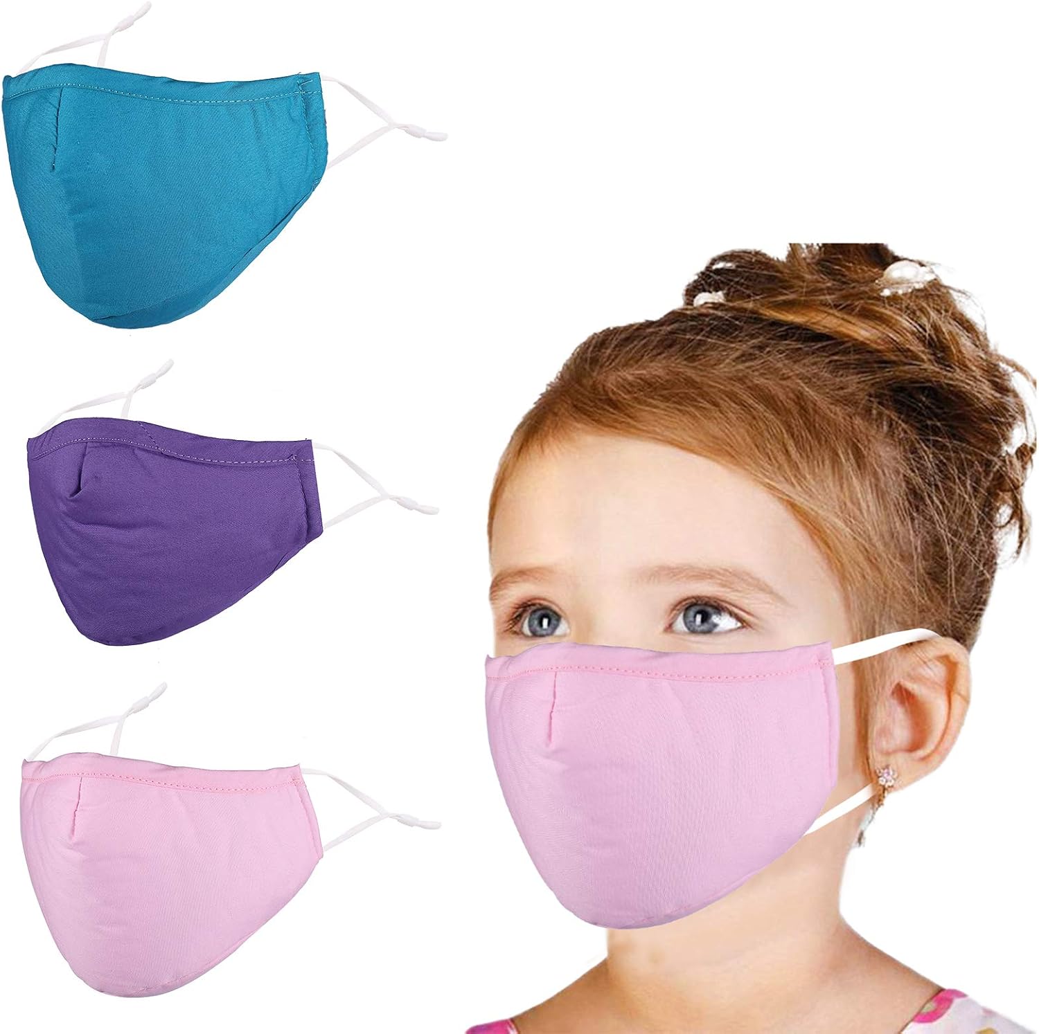 Kids Bling Sparkly Rhinestone Face Cloth Mask, Resusable Washable,The Best Gift for Girl Boy