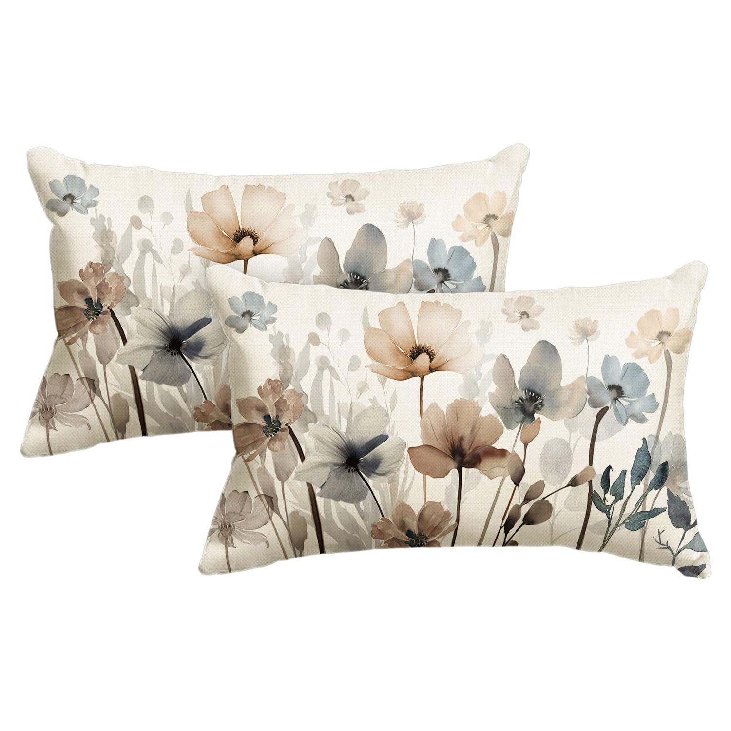 Housses de coussin coquelicot pour égayer un salon sombre lot de 2 AVOIN