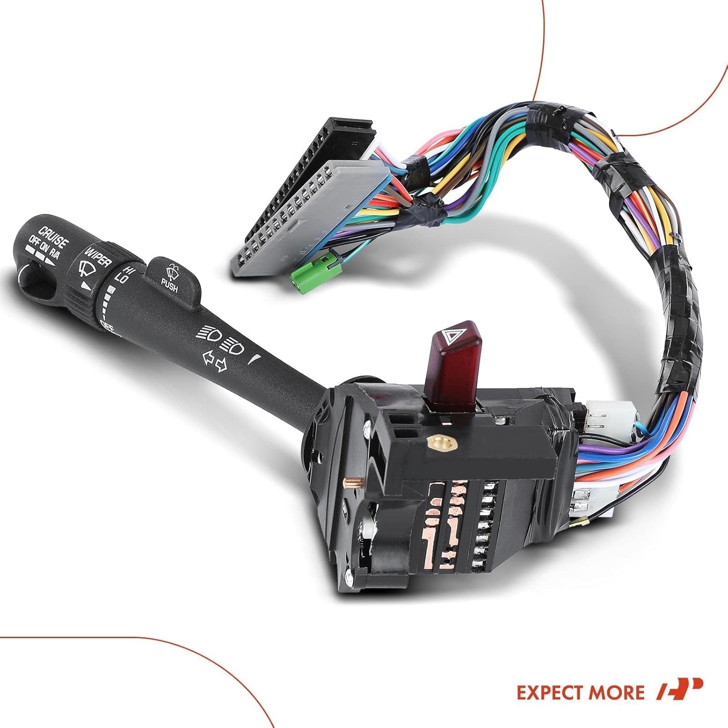 A-Premium Turn Signal Windshield Wiper Multifunction Switch Compatible with 1999-2002, Chevy Silverado, Avalanche, Tahoe, Suburban, C1500/2500/3500 & GMC Sierra, Yukon, Escalade, Replace# 26100839