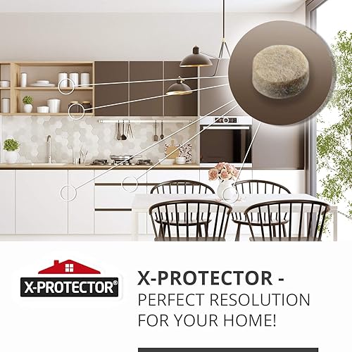 Miniatura 34 de X-Protector Parachoques para puerta de gabinete, 100 unidades, parachoques transparentes de silicona de 1/2 pulgada, parachoques ideales