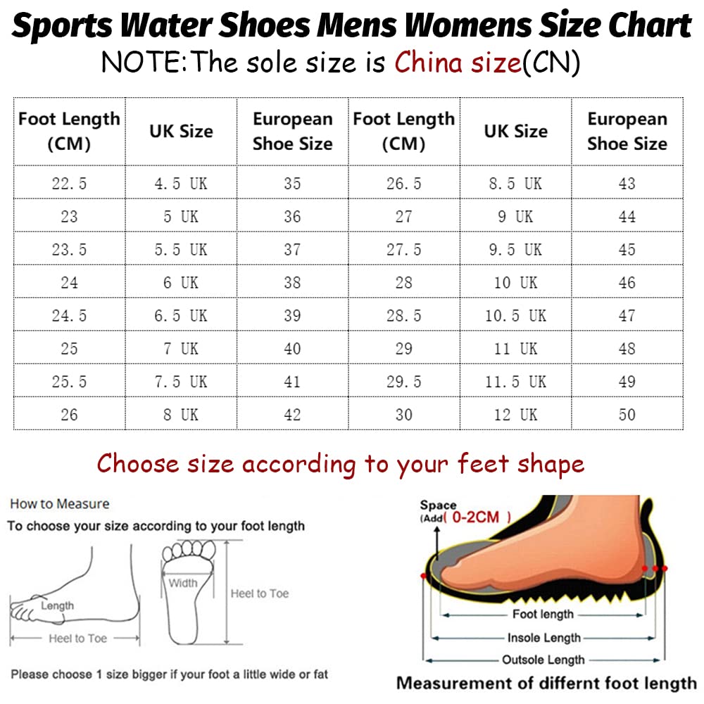 Chaussures Aquatiques Hommes Femmes Chaussures De Plage Nautiques Unisexe de Trail Running Antidérapant Légère Chaussures Barefoot Séchage Rapide Eté pour Piscine Plage
