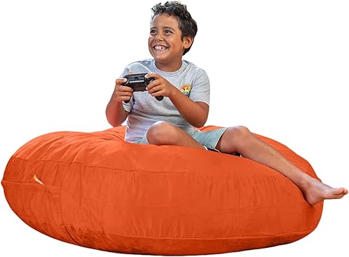 Miniatura 61 de Jaxx Cocoon - Puf de 4 pies y almohadilla de choque, color carbón Carbón vegetal,Agua,Negro -,Azul (Arándano),Camello,Chocolate,Fucsia,Lima,Color