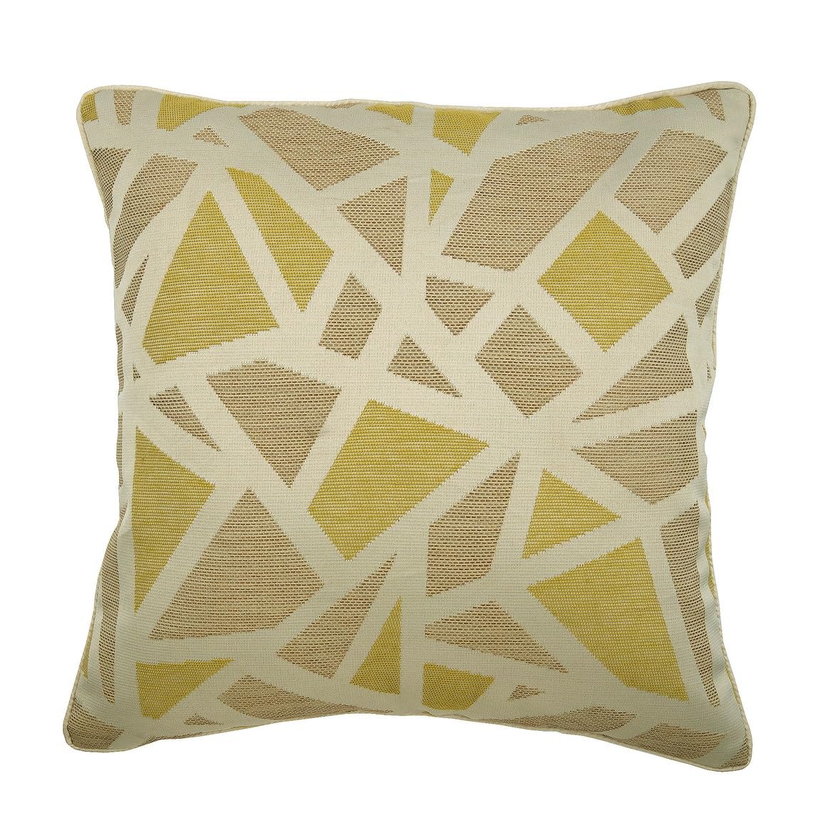 The HomeCentric Decorative Cushion Covers Pack of 2, 65x65 cm (26"x26") Yellow, Art Silk Throw Cushion Covers, Cushion Covers, Modern Pillow Shams - Tangled Trellis โ image 1
