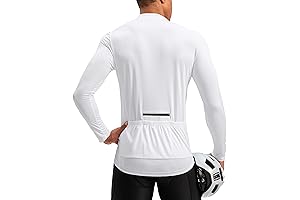 Men's Cycling Jersey with 3+1 Rear Zipper Pockets Long Sleeve