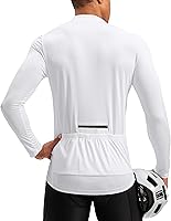 Bikewa Men's Long Sleeve Cycling Jersey UPF 50+ Half Zip Moisture Wicking 3+1 Pockets Bike Shirt