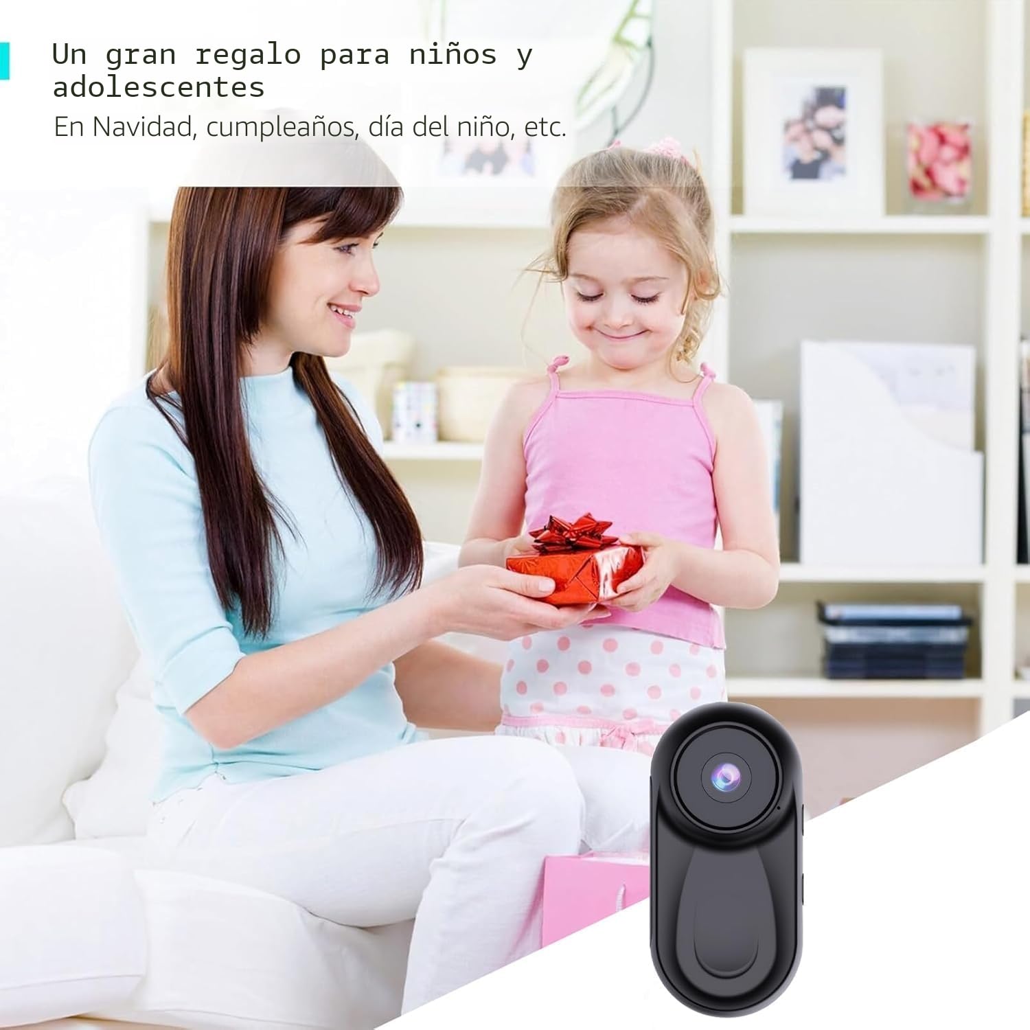 OBEST Mini Camara Accion Visión Nocturna 360 Cámara Deportiva Vlog Bodycam | Cámaras Corporal Cam Casco Moto 1080P con Pantalla 0,85", Camera POV Video para Actividades Diario, Acc multifunción Negro