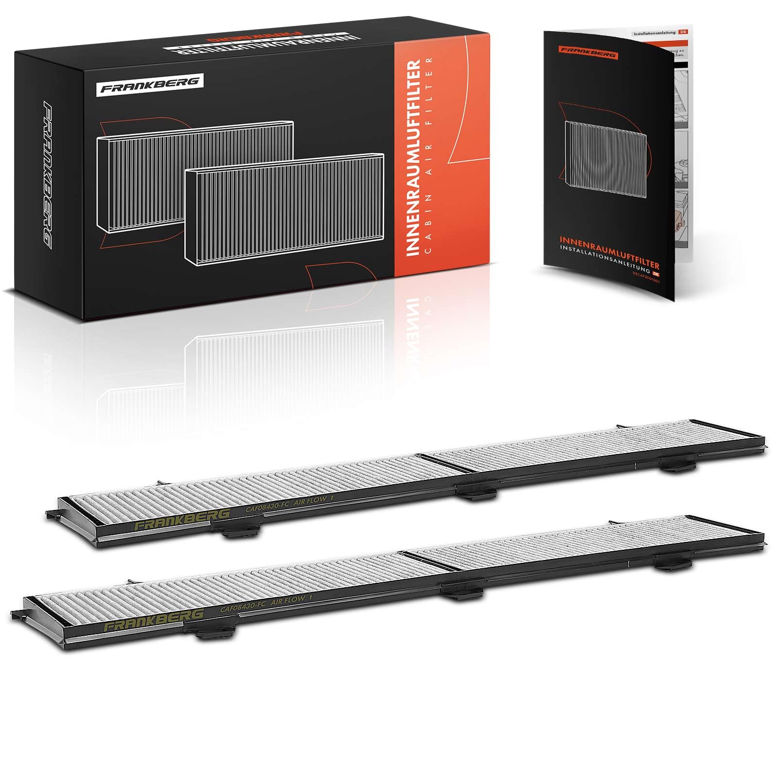 Frankberg 2 filtri antipolline per abitacolo con carbone attivo | 64316946628, Compatibile con: Serie 1 Cabrio E88, Serie 3 Touring E91, X1 E84, Complesso residenziale D3 E91, D3 E90