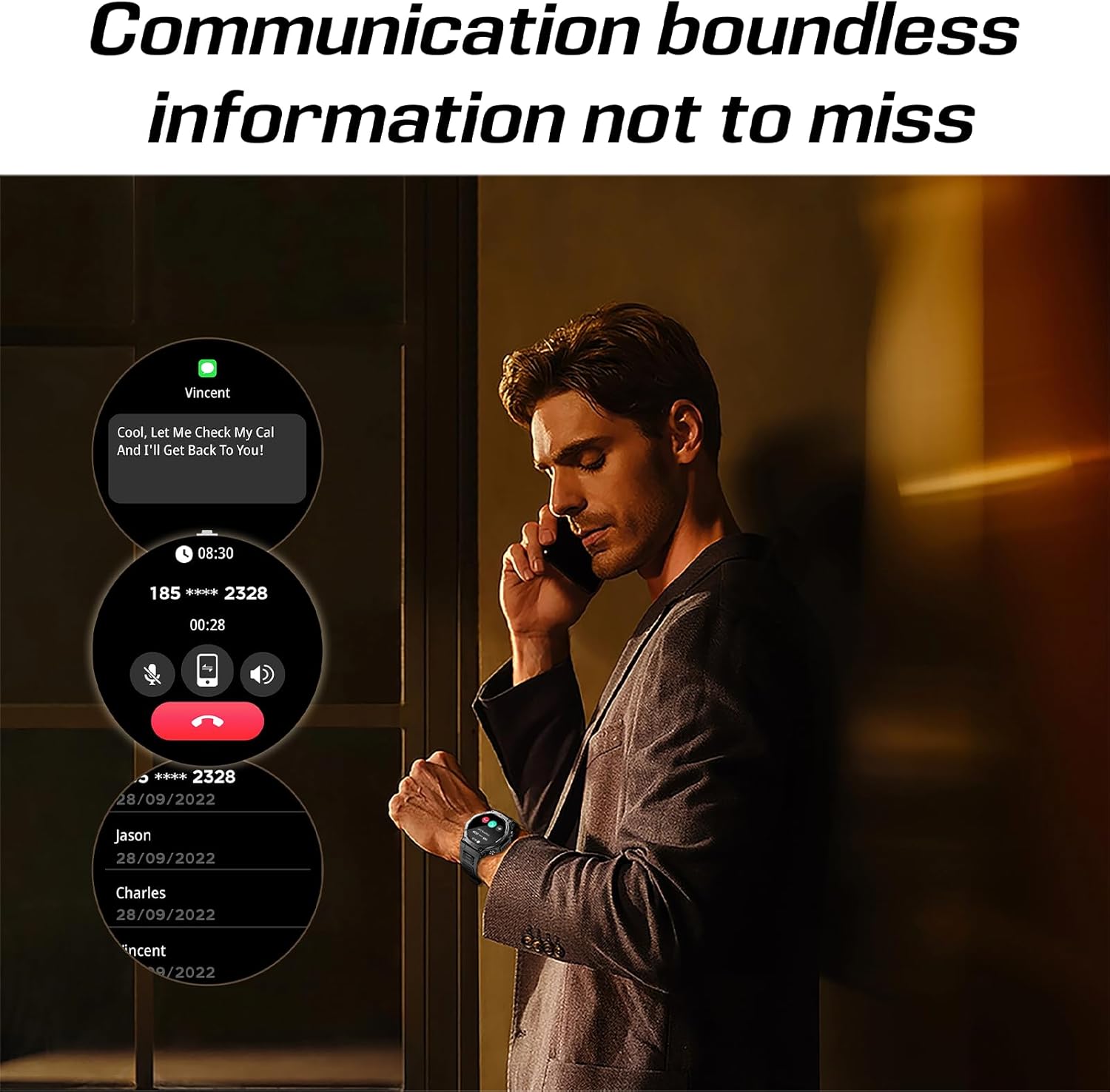 Military Smart Watches for Men Fitness Tracker Fitness Watch with Flashlight Large Battery 5ATM Waterproof Step Tracker Heart Rate Sleep Monitor Bluetooth Call for Android iOS