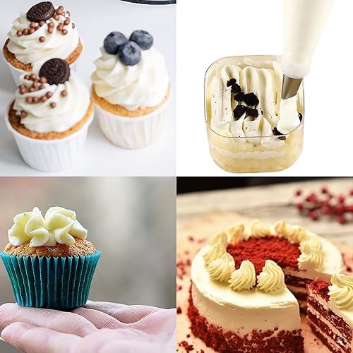 Miniatura 4 de 100 bolsas de pastelería desechables de 16 pulgadas, para decorar pasteles, herramientas de decoración de pasteles, glaseado y crema (16 pulgadas)